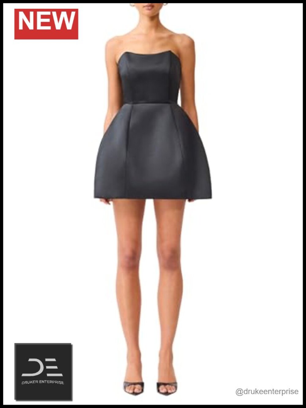 Satin Tulip Mini Dress Formal Wedding Prom Cold Shoulder